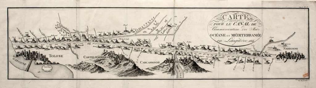 Carte du canal du XVIIIe siècle. 